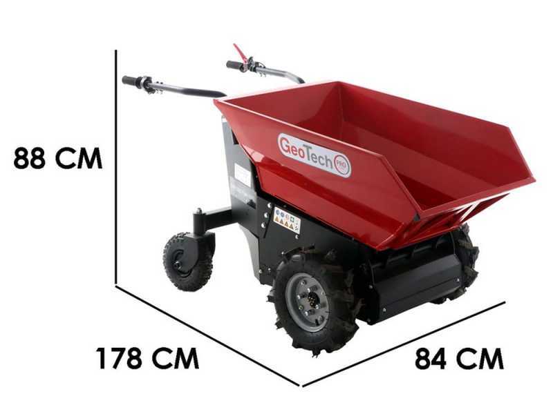 GeotechPro Mini Dumper CAR E500 e-Lift - Akku-Schubkarre - Elektrischer Dumper 500 kg