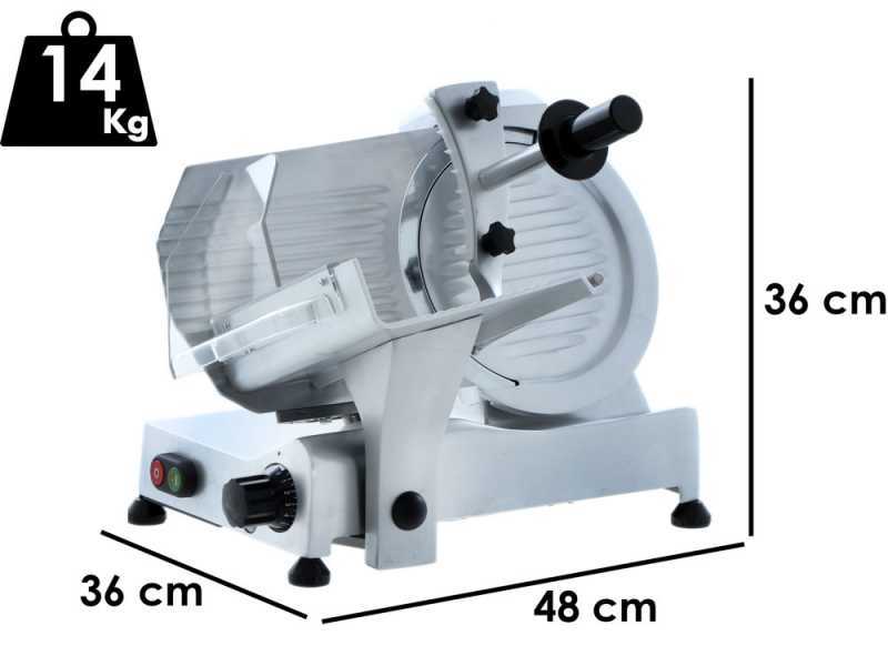 FAC F 250 R - Aufschnittmaschine mit Messer 250 mm - mit zu desinfizierenden Teilen - Schleifger&auml;t