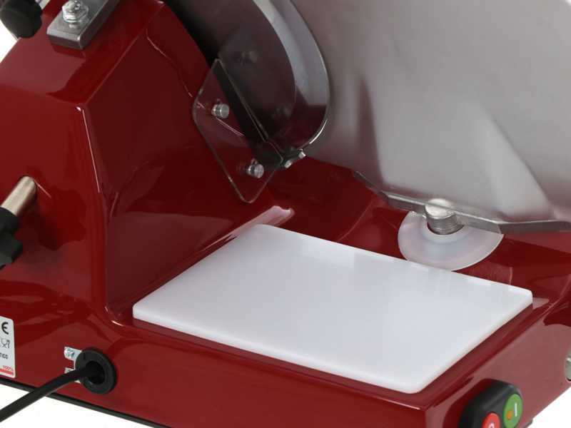 FAC F 250 R Rot - Aufschnittmaschine mit Messer 250 mm - fester Sch&auml;rfaufsatz