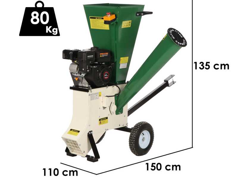 GreenBay GB-WDC 75 L - H&auml;cksler mit Benzinmotor Loncin