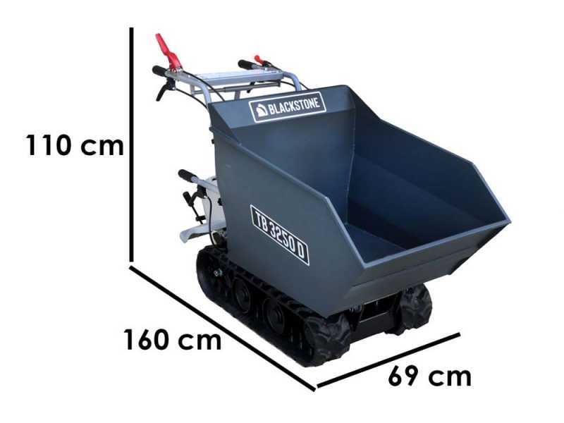 Raupendumper BlackStone TB 3250 D - manuelle Dumper Mulde - maximale Tragf&auml;higkeit 320 kg