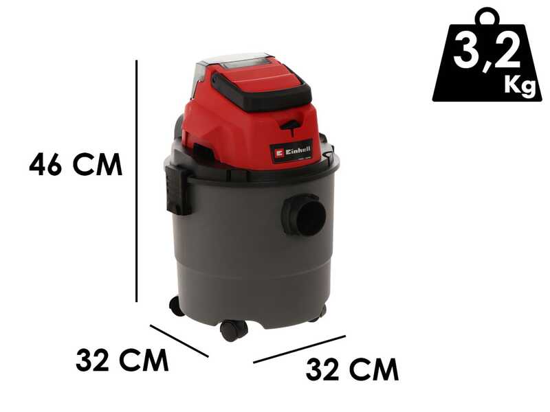 Einhell TC-VC 18/15 Li - Akku-Nass-Trockensauger - 18V 2.5Ah