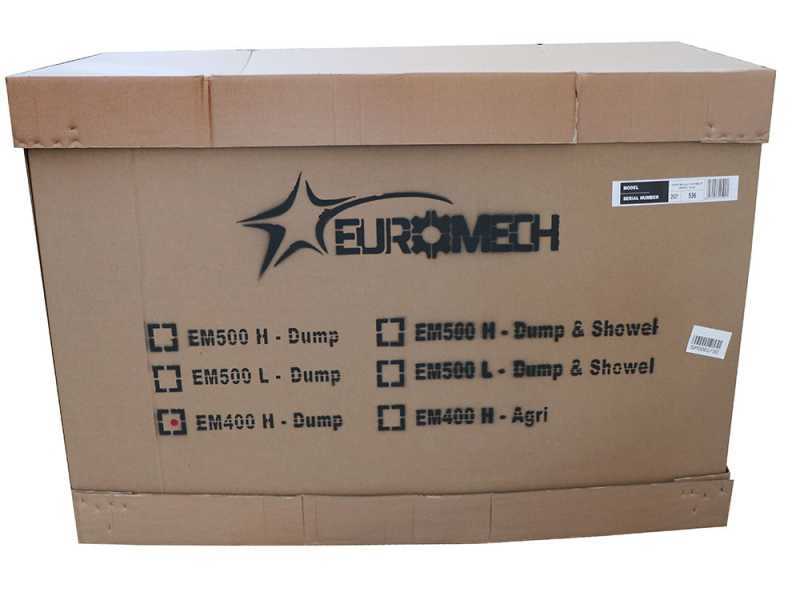 Raupentransporter EuroMech EM500H-Dump &amp; Shovel - 500 kg Dumper Mulde mit hydraulischem Kippsystem mit Schaufel