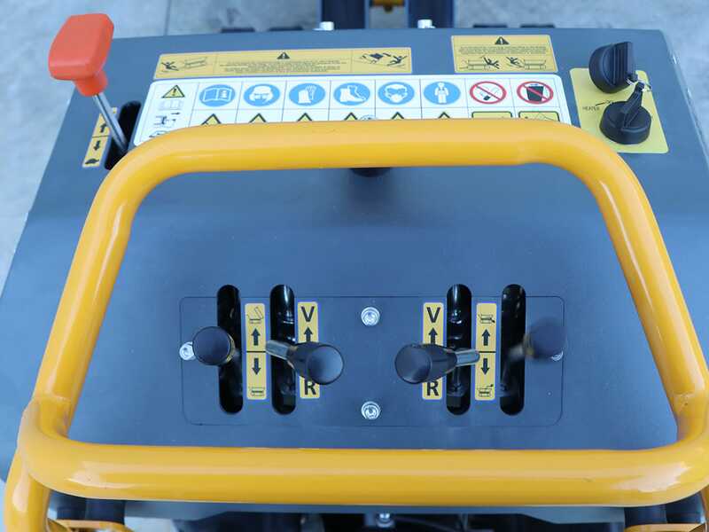 EuroMech EM500L Dump &amp; Shovel &ndash; Raupendumper mit hydraulischer Kippmulde und Schaufel 500 kg &ndash; Hydrostatischer Antrieb