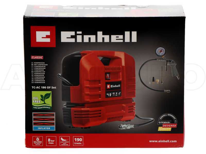 Einhell Koffer-Kompressor TC-AC 190 OF Set