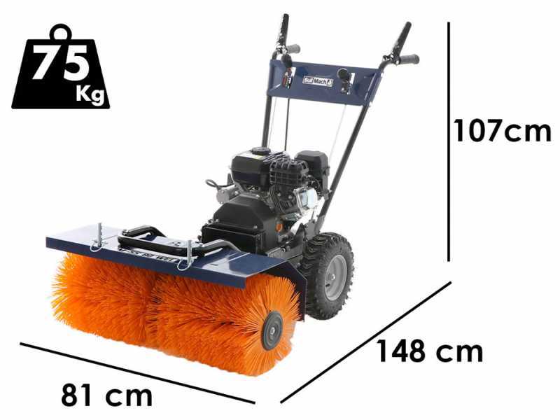 Benzin-Kehrmaschine - Mehrzweckger&auml;t BullMach BM-SS 80 WEL - Arbeitsbreite 80 cm