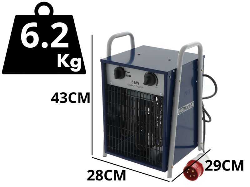 BullMach BM-EFH 5H - Heizger&auml;t mit Ventilator - 5kW - 400V