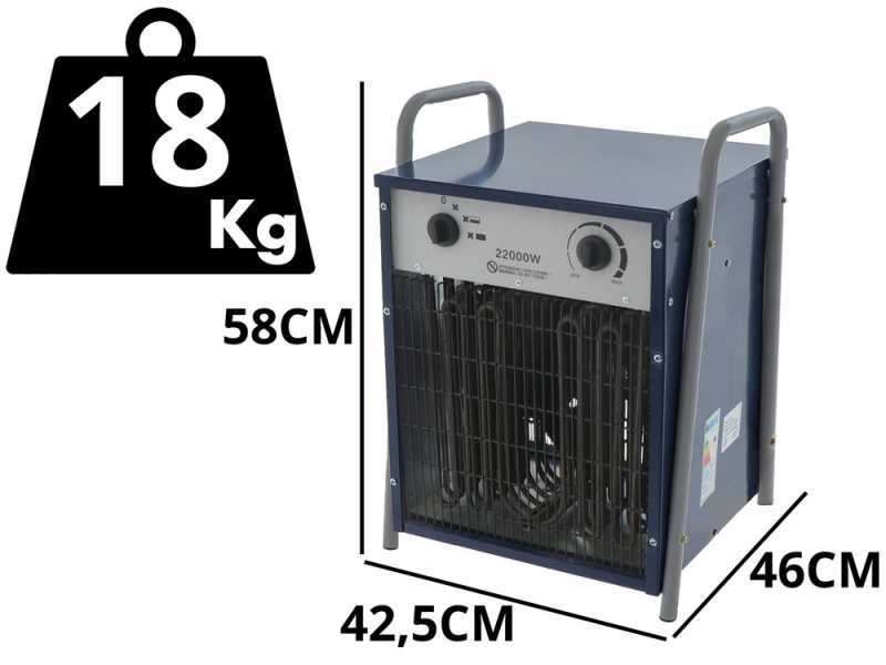 BullMach BM-EFH 22H - Heizger&auml;t mit Ventilator - 400V - 22kW