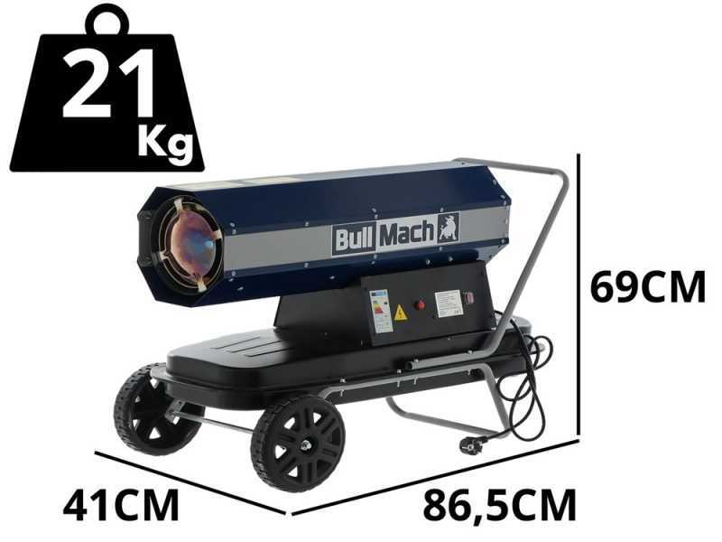 BullMach BM-DDH 30 - Diesel-Heizkanone - direkte Verbrennung - auf R&auml;dern - 30kW
