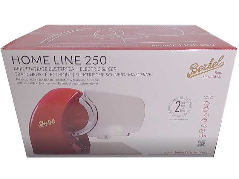 BERKEL Home Line HL250 ROT - Aufschnittmaschine mit Klinge aus verchromtem Stahl 250 mm
