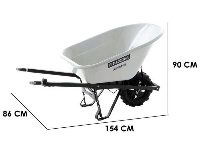 BlackStone CAR 150-P120 - Akku-Schubkarre - Akku 24V/12Ah