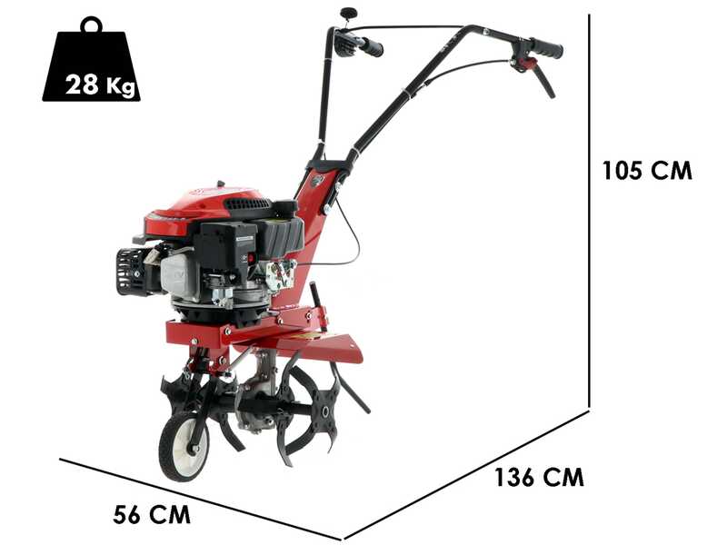 Motorhacke Italian PowerRG1.3-45 Q-D mit Benzinmotor 144.3ccm - Fr&auml;se 38 cm