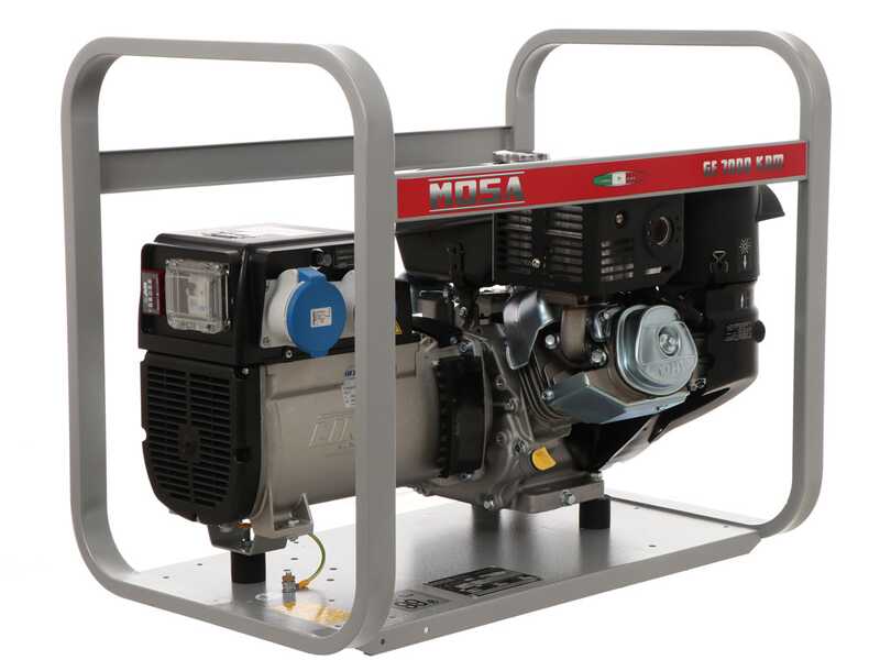 MOSA GE 7000 KBM AVR - Benzin-Stromerzeuger mit AVR-Regelung 6.5 kW - Dauerleistung 5.4 kW - 230V - Motor Kohler CP CH440