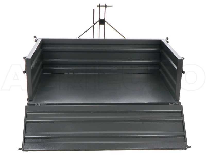 Heckcontainer Blackstone B-TB 140 f&uuml;r Traktoren - Kippbar - 3 abnehmbare Bordw&auml;nde