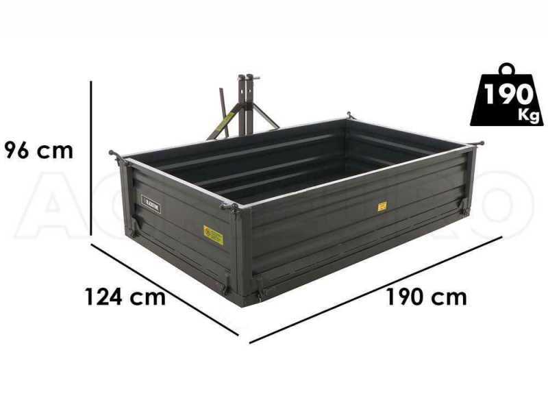Heckcontainer Blackstone B-TB 180 - Kippbar - 3 abnehmbare Bordw&auml;nde