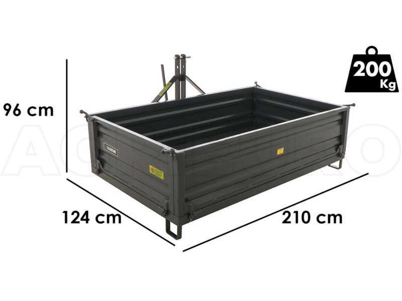 Heckcontainer Blackstone B-TB 200 - Kippbar -  3 abnehmbare Bordw&auml;nde