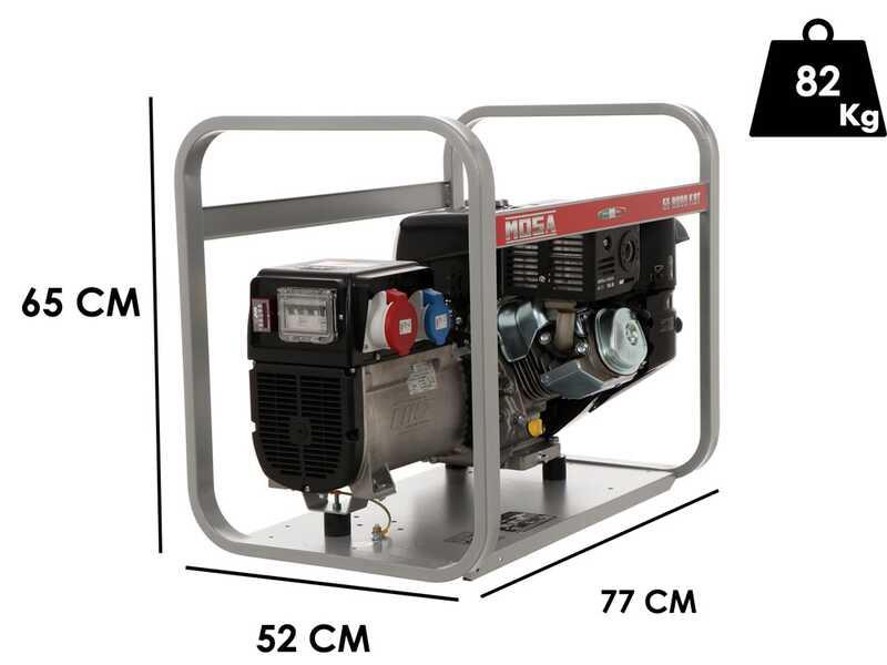 MOSA GE 8000 KBT - Benzin-Stromerzeuger 6.4 kW - Dauerleistung 5.6 kW - 400V