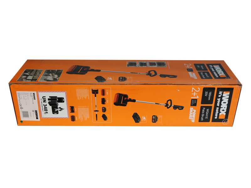 Worx WG441E - Akku-Oberfl&auml;chenb&uuml;rste - 20V - 4Ah - 2 B&uuml;rsten enthalten