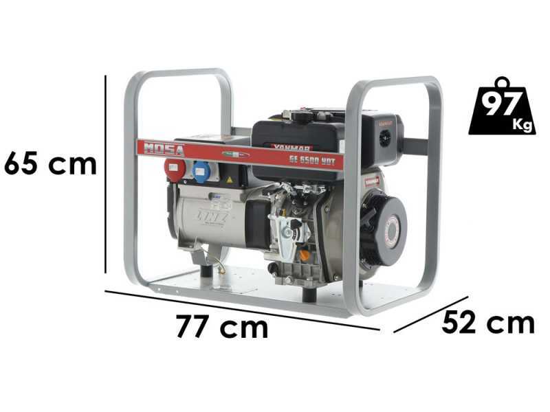 MOSA GE 6500 YDT - Diesel-Stromerzeuger 5.2 kW  - Dauerleistung 4.6 kW - 400V
