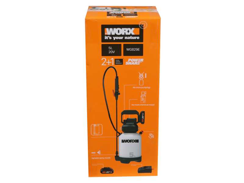 Druckspr&uuml;hger&auml;t WORX WG829E mit R&uuml;ckentrage - 20V Akku - 2Ah