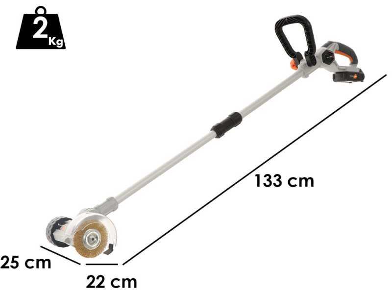 Akku-Fugenb&uuml;rste BATAVIA - mit 18V 2Ah Akku und Ladeger&auml;t - mit zwei B&uuml;rsten