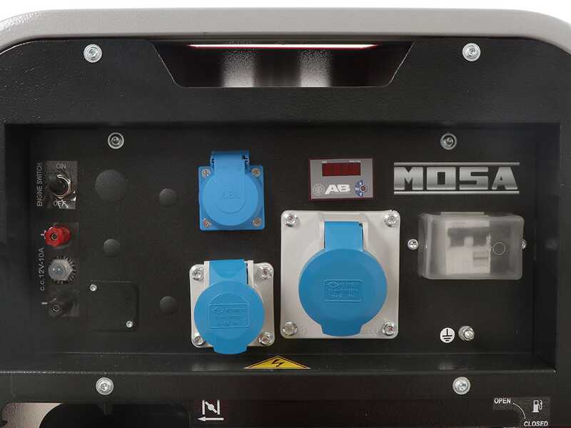 MOSA GE S-5000 HBM AVR - Benzin-Stromerzeuger mit AVR-Regelung 4.4 kW - Dauerleistung 3.6 kW - 230V