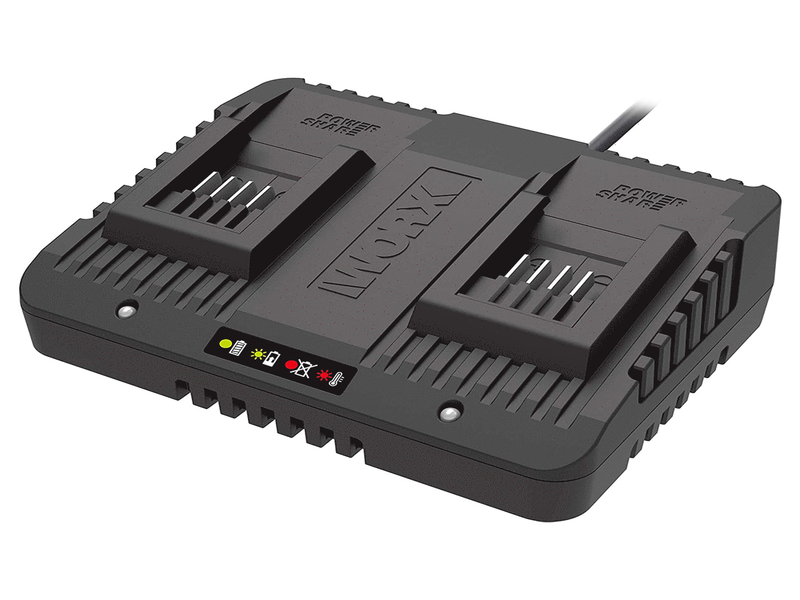 Dual-Ladeger&auml;t WORX WA3772 - 20V - zwei Akkuanschl&uuml;sse