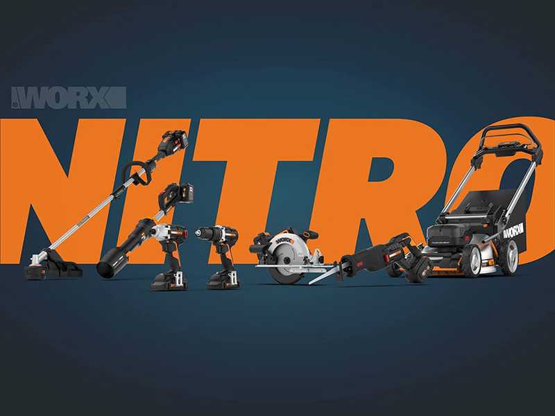 Worx NITRO WG186E - Akku-Rasentrimmer - 2x20V/4Ah