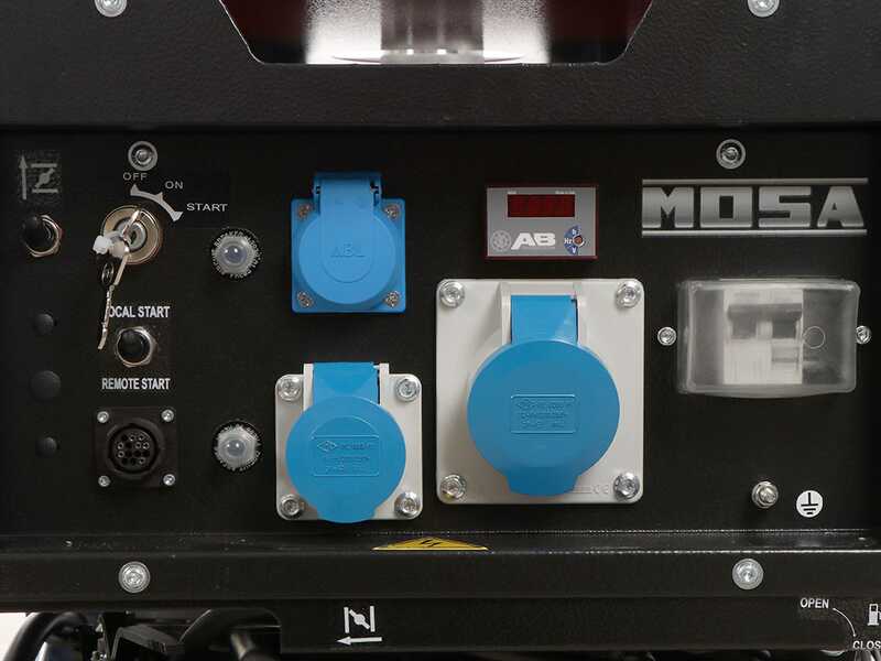 MOSA GE S-7000 BBM AVR EAS - Benzin-Stromerzeuger mit AVR-Regelung und Elektrostarter 6.5 kW - Dauerleistung 5.4 kW - 230V