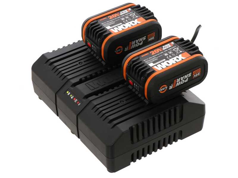 WORX NITRO WG585E - Akku-Laubbl&auml;ser - 2x20V/4Ah