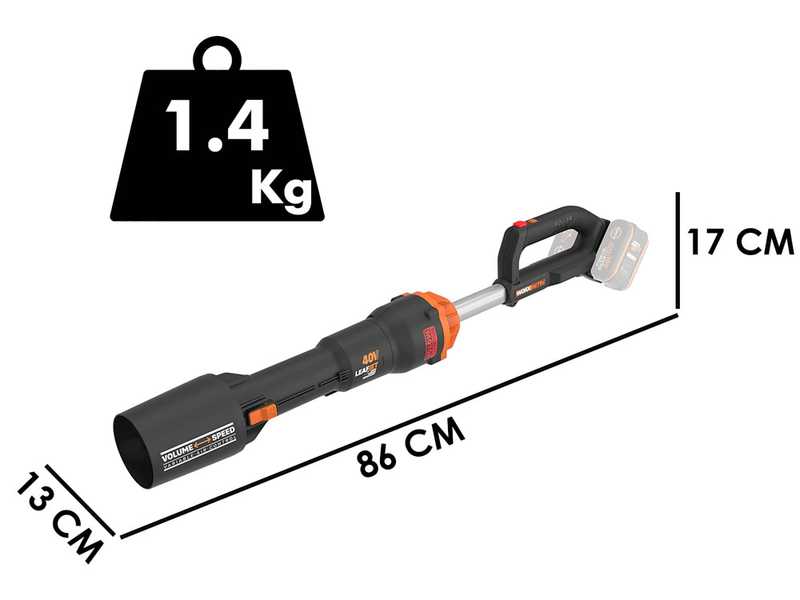 Akku-Laubsauger WORX NITRO WG585E.9 - 40V - OHNE AKKU UND LADEGER&Auml;T