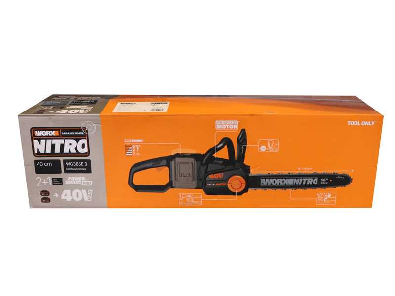 Akku-Kettens&auml;ge WORX NITRO WG385E.9 - 40V - SOLO - OHNE AKKU UND LADEGER&Auml;T