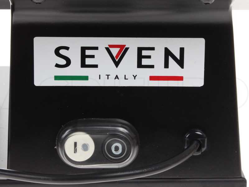Seven Italy PS 220 PRO BLACK Aufschnittmaschine mit Messer 220 mm - Schleifaufsatz im Lieferumfang - 160 W