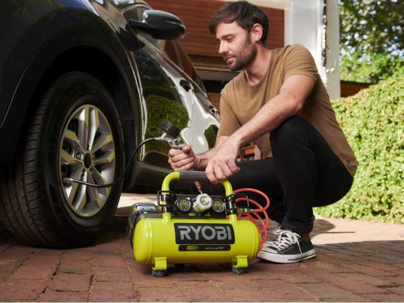 Ryobi R18AC-0 - Tragbarer Akku-Kompressor - 18V - AKKU UND LADEGER&Auml;T NICHT ENTHALTEN