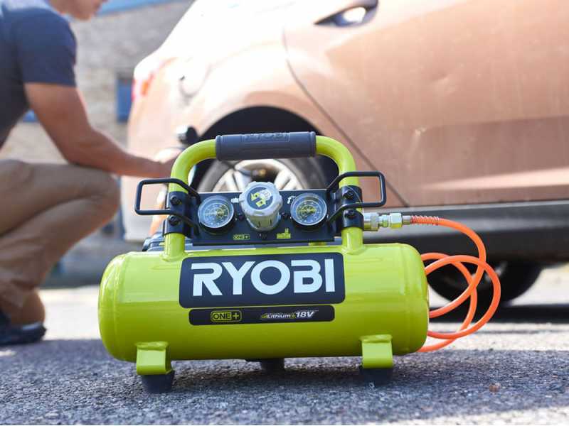 Ryobi R18AC-0 - Tragbarer Akku-Kompressor - 18V - AKKU UND LADEGER&Auml;T NICHT ENTHALTEN