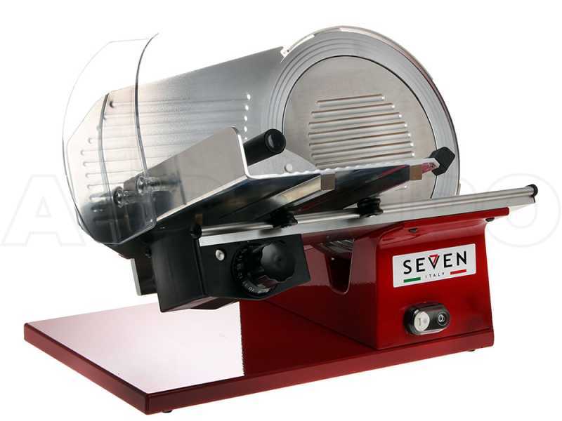 Aufschnittmaschine Seven Italy PS 275 PRO ROT- inklusive Sch&auml;rfger&auml;t  - 275 mm Klinge