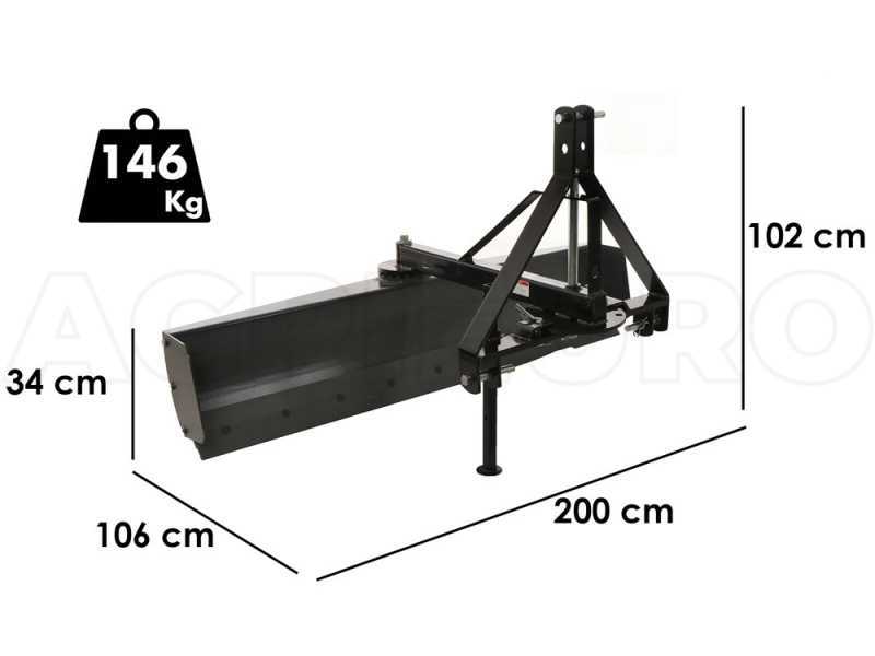 Planierschild f&uuml;r Traktoren Blackstone B-GB 200 - um 360&deg; schwenkbar - orientierbarer Arm