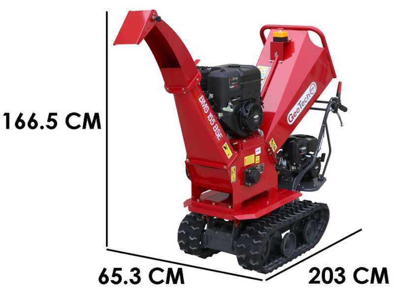 GeoTech-Pro BMS155 BS - H&auml;cksler mit Raupenantrieb und Motorschubkarre  -  B&amp;S XR2100 Motor