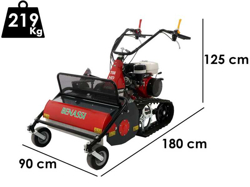 Benassi T750 SHD -Hochgrasm&auml;her mit Hammerwerk mit Raupenantrieb  - Honda Motor GX270