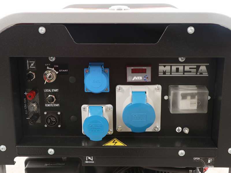 MOSA-GE-S-5000-BBM-AVR-EAS - Benzin-Stromerzeuger mit AVR-Regelung 4.5 kW - Dauerleistung 3.6 kW einphasig + ATS