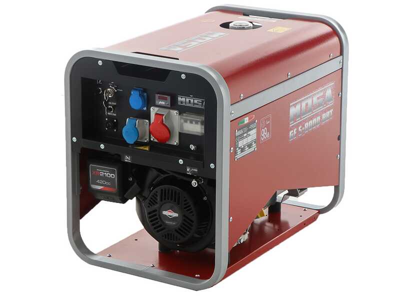 MOSA GE S-8000 BBT AVR EAS - Benzin-Stromerzeuger mit AVR-Regelung 6.4 KW - Dauerleistung 5.6 kW - 400V + ATS