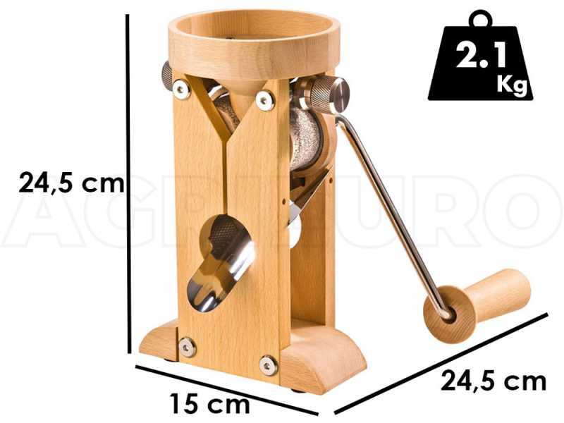 Schnitzer Campo 150g - Handflockenquetsche aus Buche mit Steinwalzen