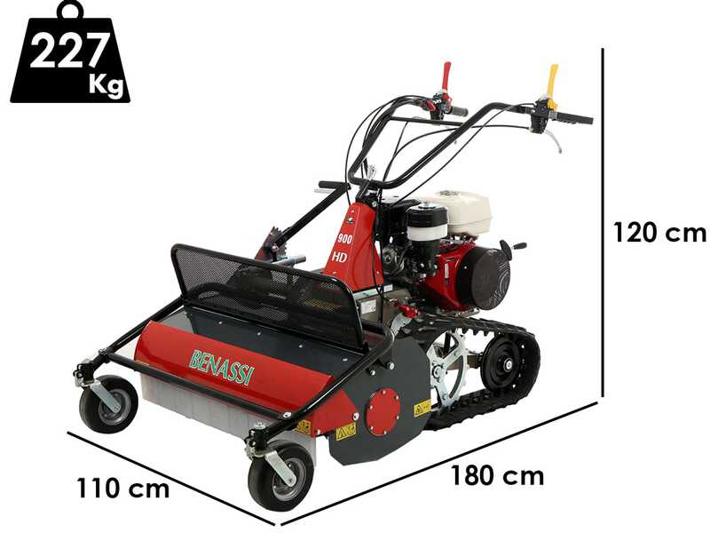 Benassi T900HD - Professioneller Raupen-Schlegelmulcher mit  Y-Messern - Hondamotor GX390