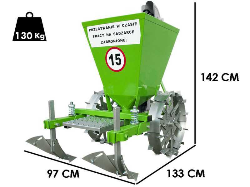 Bomet Gemini - Kartoffellegemaschine einreihig - Verstellbare Metallr&auml;der