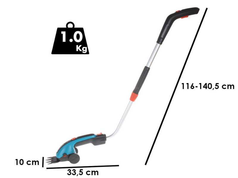 Gardena ComfortCut - Akku-Gras- und Strauchschere mit Teleskopstiel - 3.6V - 3Ah