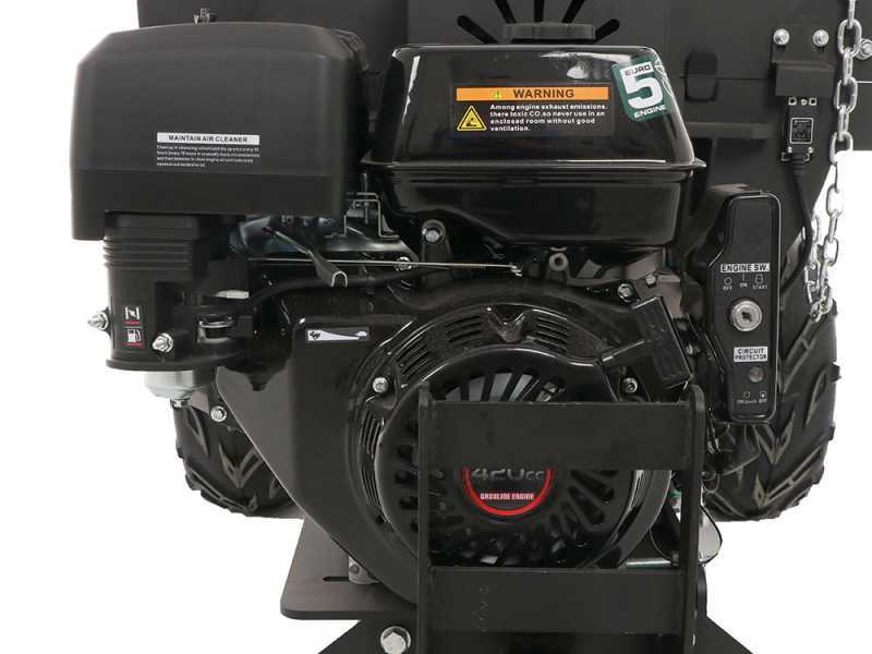 Wortex Grizzly - H&auml;cksler mit Verbrennungsmotor - Loncin 420ccm mit Elektrostarter