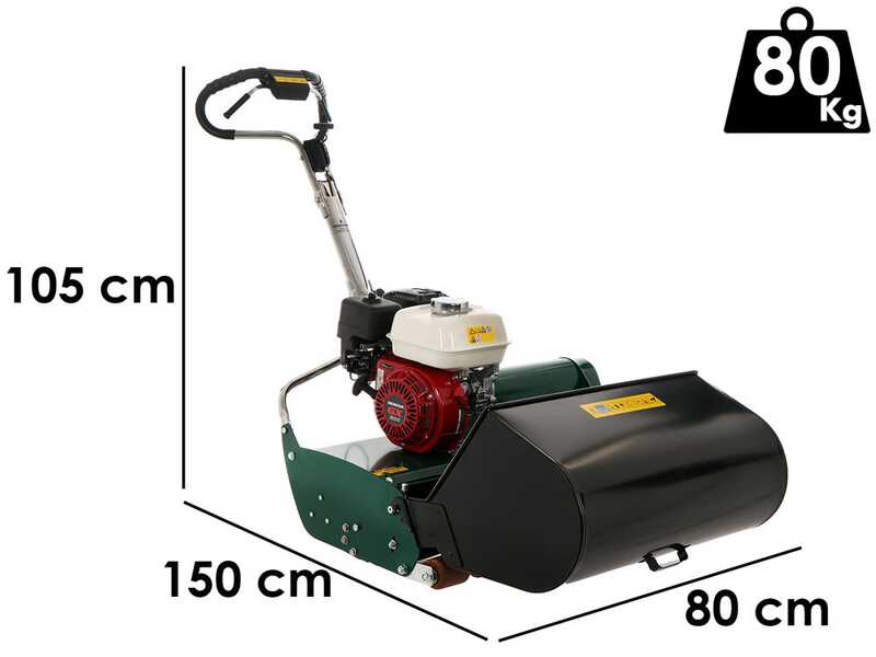 Spindelm&auml;her Marina Systems 660H - Honda GX200 - Metallwalze - mit 6 Messern