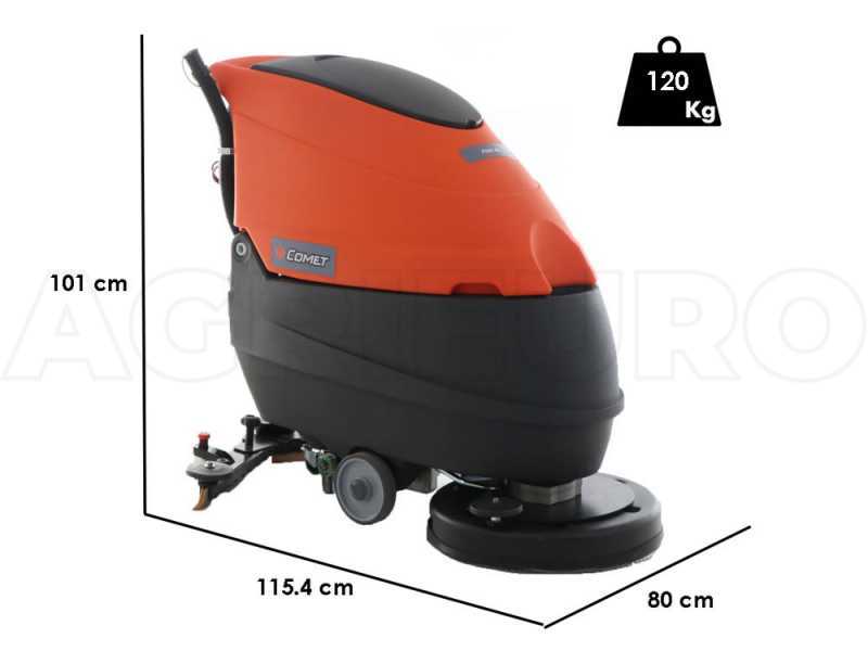 Comet PSW 45 BT - Scheuersaugmaschine Kabellos 3 in 1: Wischen, Abziehen und Aufsaugen