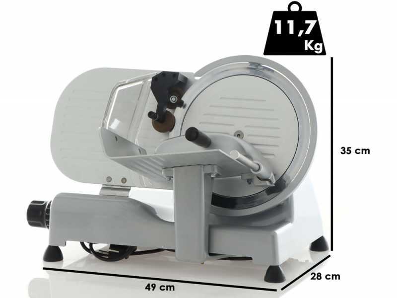 RGV Desy AF 250 AM Silver - Aufschnittmaschine mit geh&auml;rtetem Messer 250mm - 140W