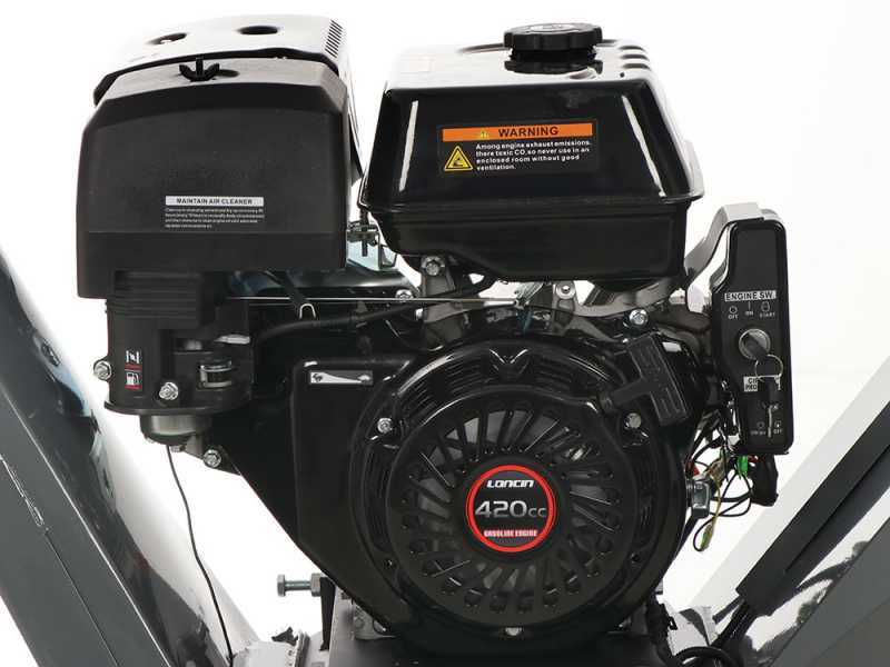 Wortex Drake D420/120L-E - H&auml;cksler mit Verbrennungsmotor Loncin G420F mit Elektrostarter